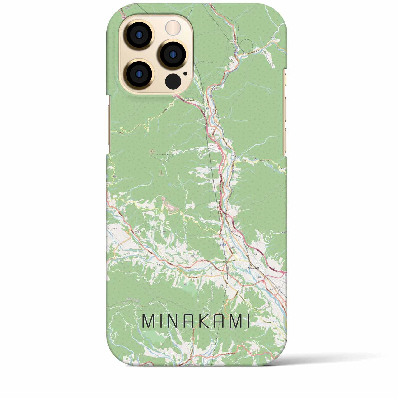 【みなかみ(群馬県)】地図柄iPhoneケース(バックカバータイプ)