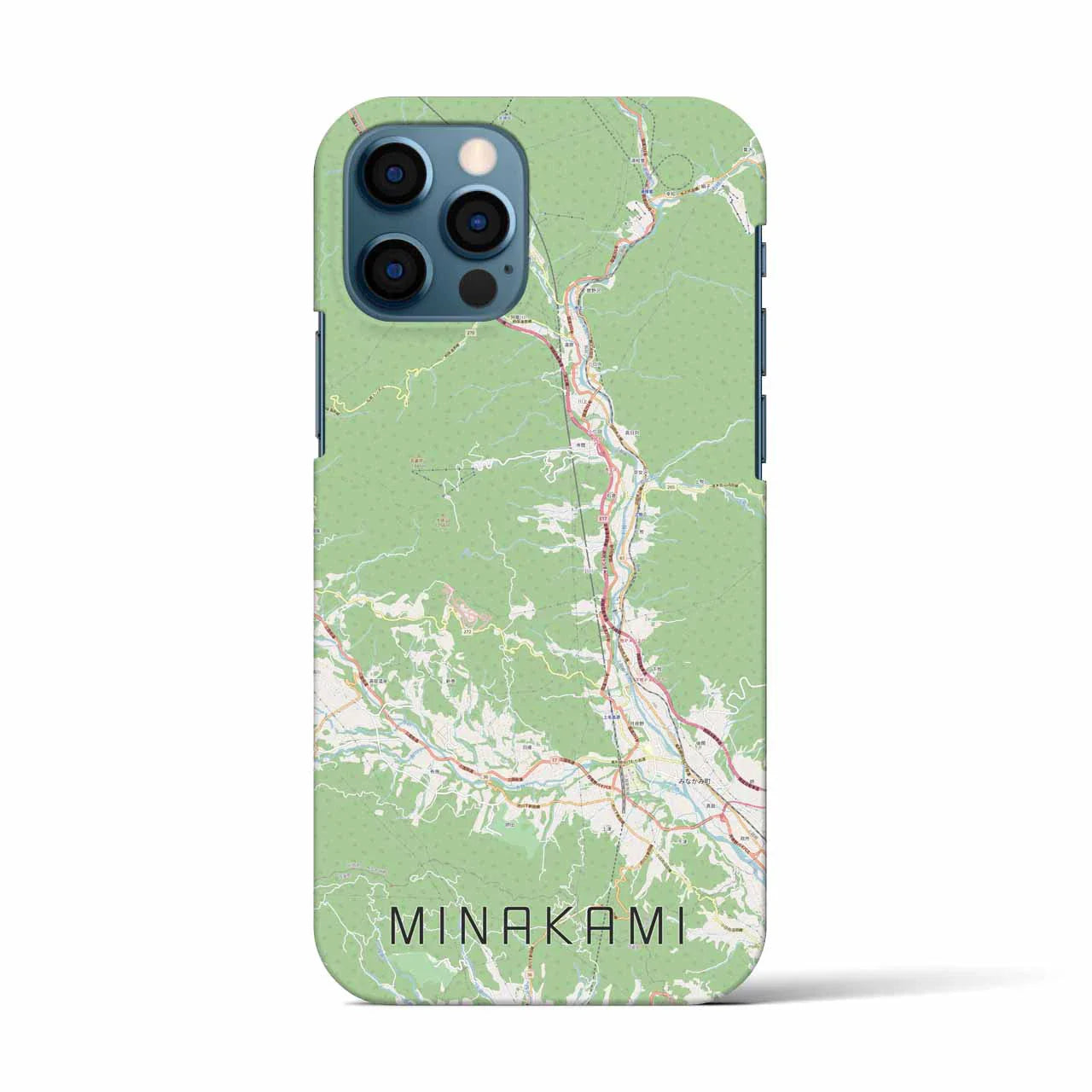【みなかみ(群馬県)】地図柄iPhoneケース(バックカバータイプ)