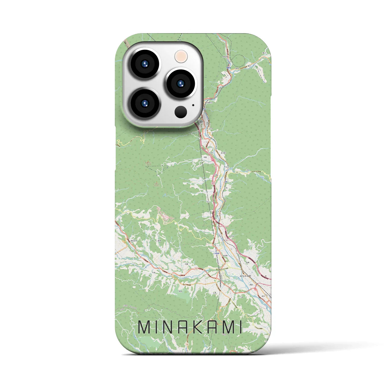 【みなかみ(群馬県)】地図柄iPhoneケース(バックカバータイプ)