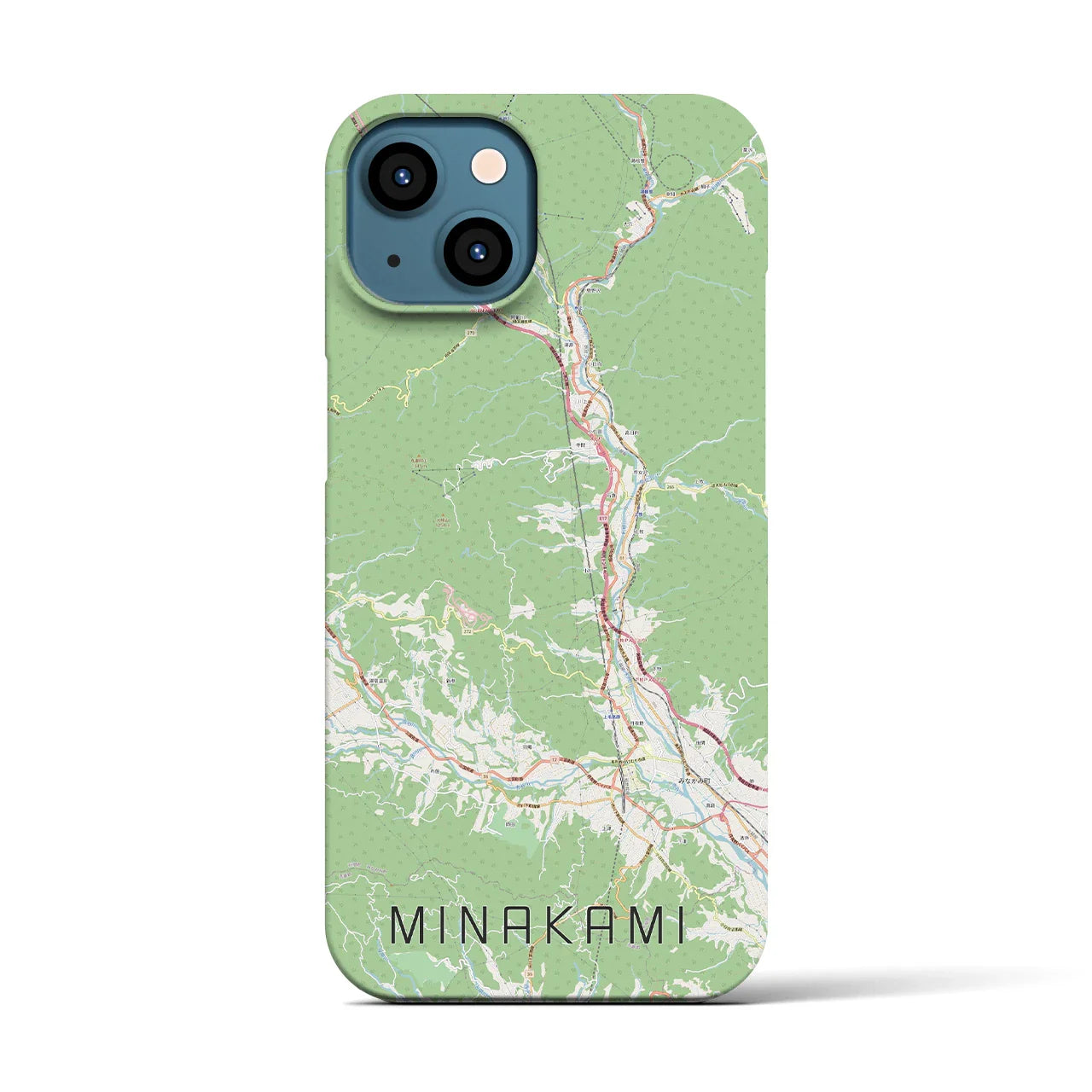 【みなかみ(群馬県)】地図柄iPhoneケース(バックカバータイプ)