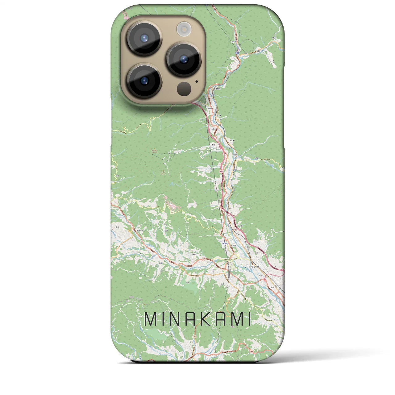 【みなかみ(群馬県)】地図柄iPhoneケース(バックカバータイプ)