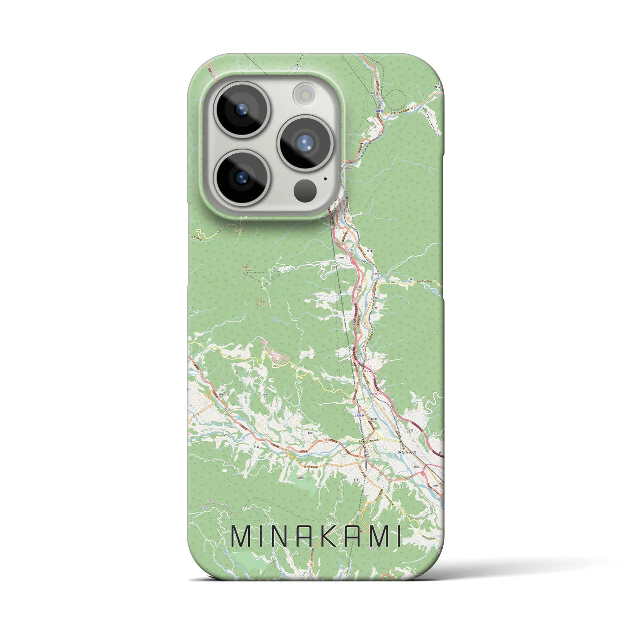 【みなかみ(群馬県)】地図柄iPhoneケース(バックカバータイプ)