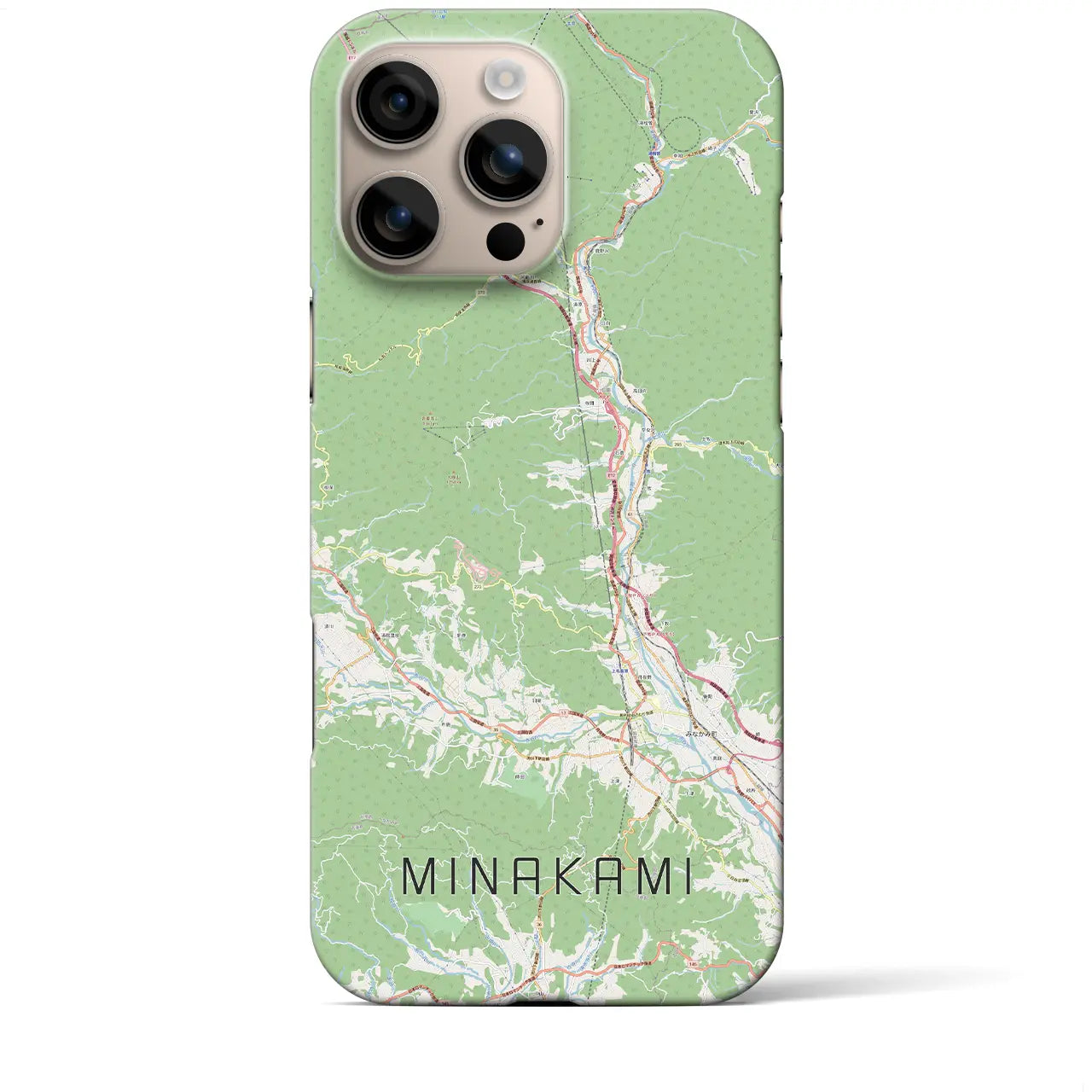【みなかみ(群馬県)】地図柄iPhoneケース(バックカバータイプ)