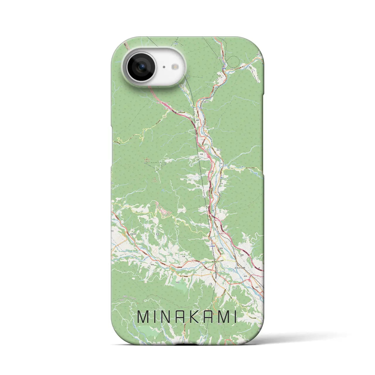 【みなかみ(群馬県)】地図柄iPhoneケース(バックカバータイプ)