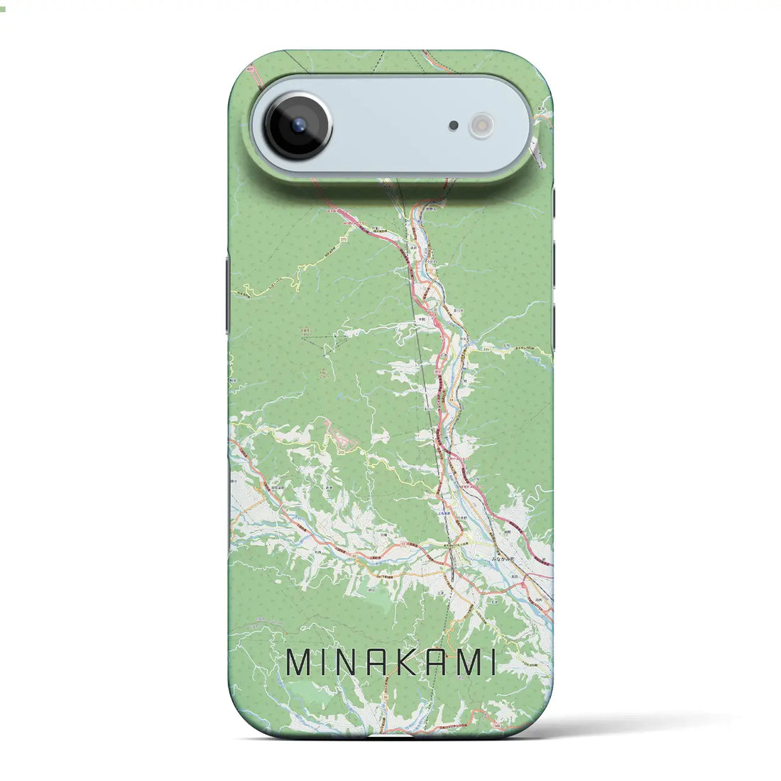 【みなかみ(群馬県)】地図柄iPhoneケース(バックカバータイプ)ナチュラル・iPhone 17 Pro Max 用