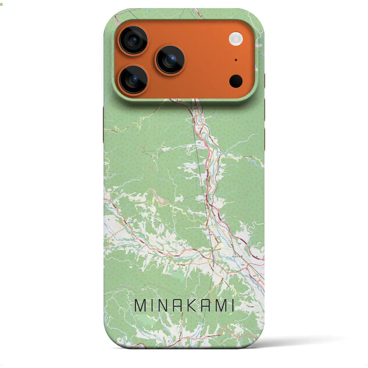 【みなかみ(群馬県)】地図柄iPhoneケース(バックカバータイプ)