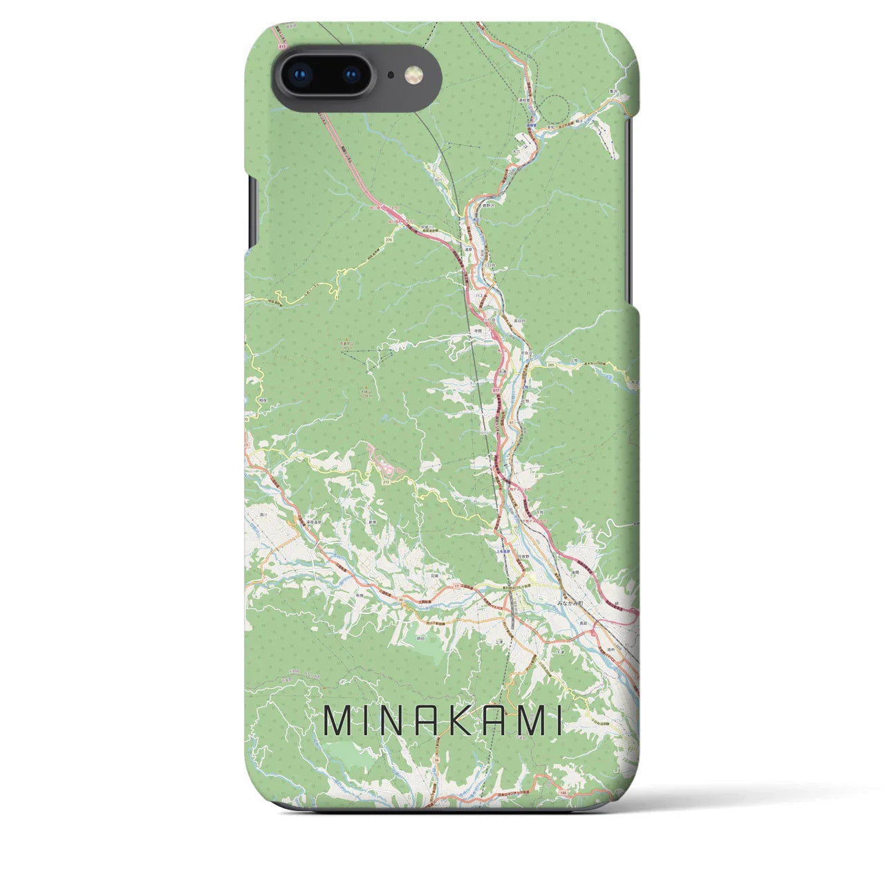 【みなかみ(群馬県)】地図柄iPhoneケース(バックカバータイプ)
