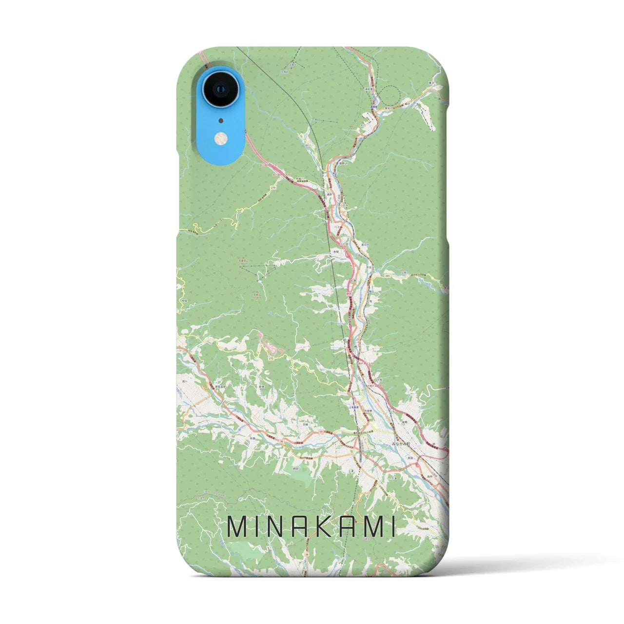 【みなかみ(群馬県)】地図柄iPhoneケース(バックカバータイプ)