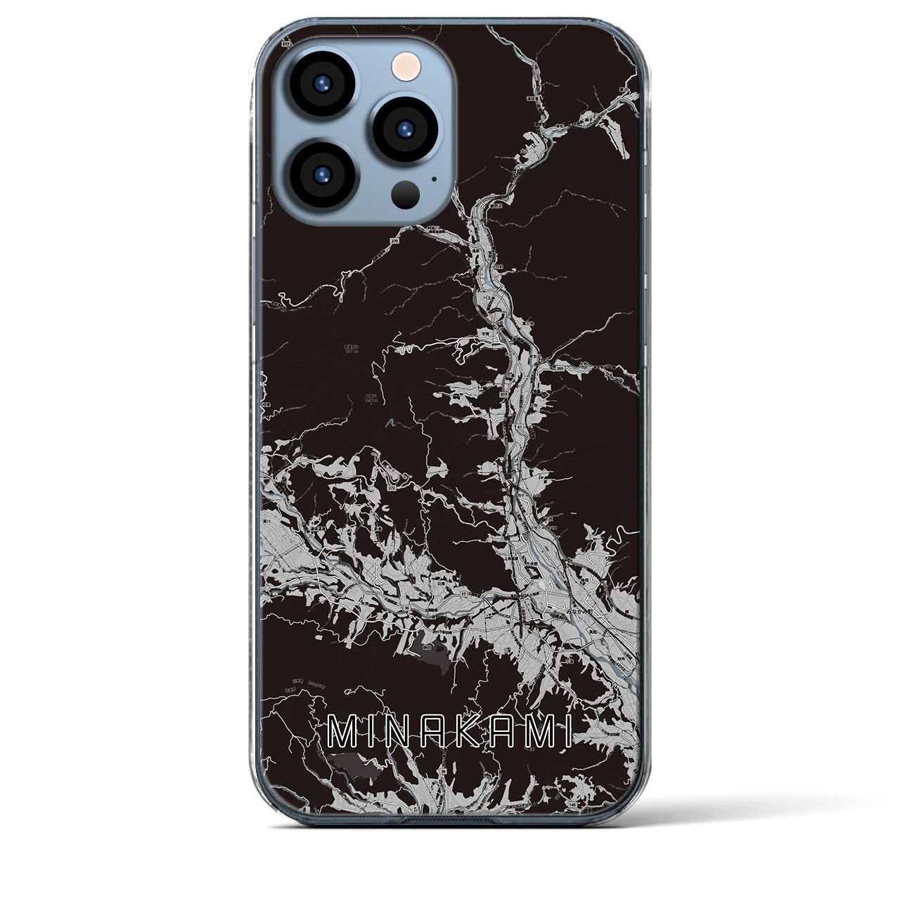 【みなかみ(群馬県)】地図柄iPhoneケース(クリアタイプ)