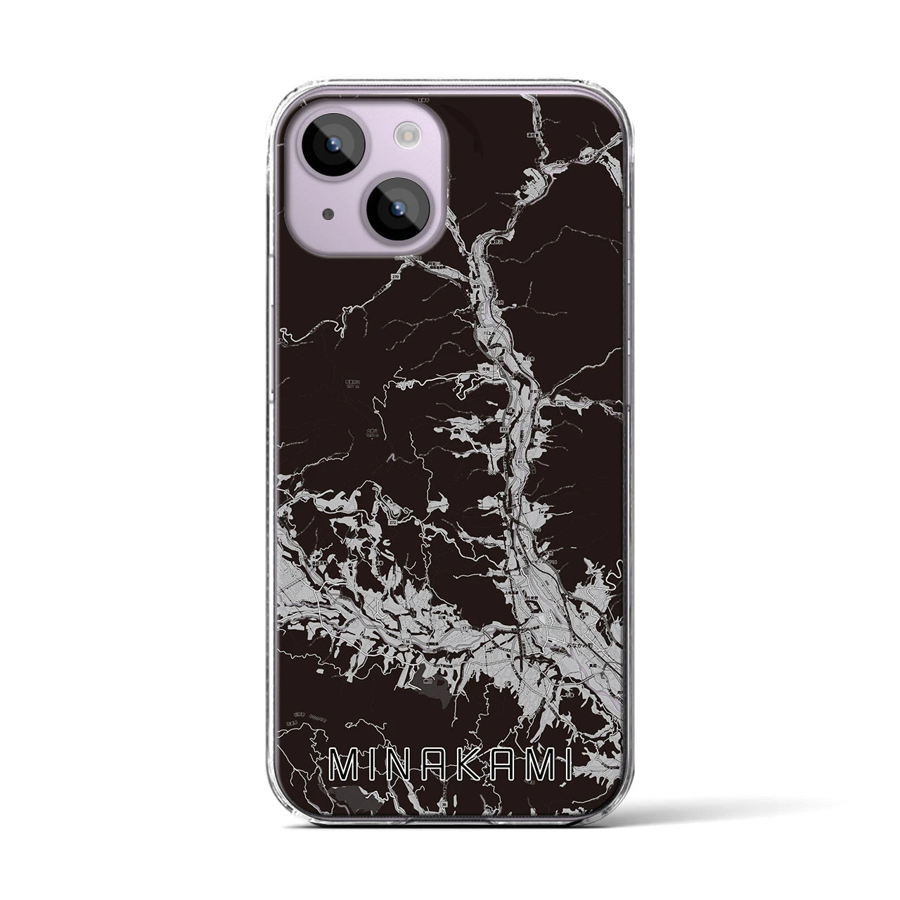 【みなかみ(群馬県)】地図柄iPhoneケース(クリアタイプ)