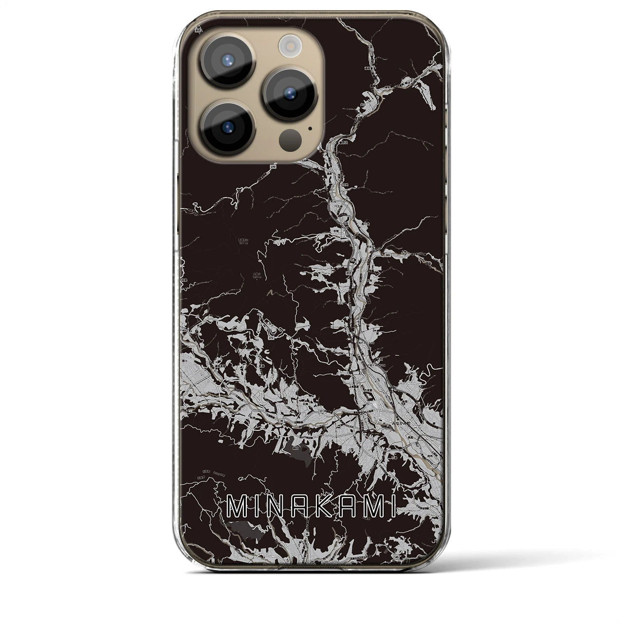 【みなかみ(群馬県)】地図柄iPhoneケース(クリアタイプ)