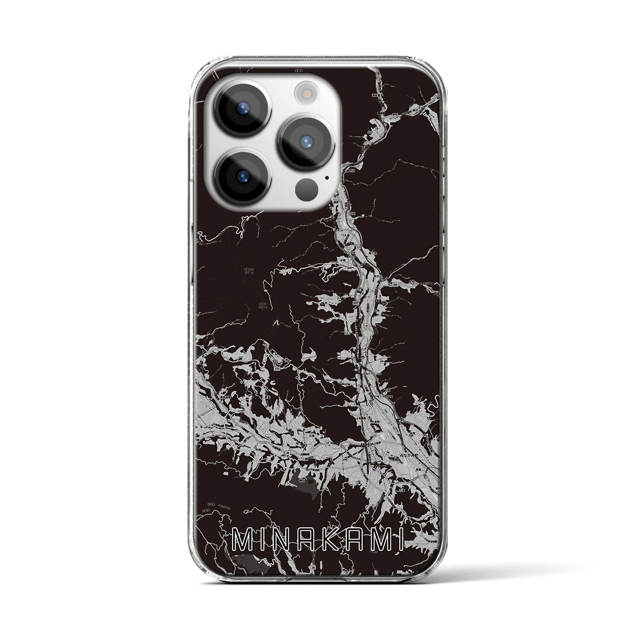 【みなかみ(群馬県)】地図柄iPhoneケース(クリアタイプ)