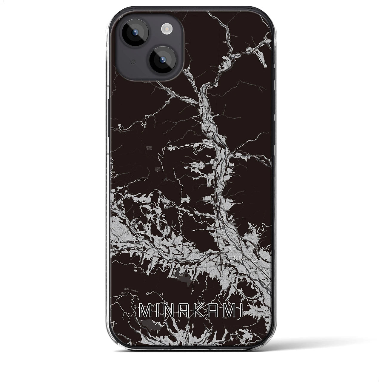 【みなかみ(群馬県)】地図柄iPhoneケース(クリアタイプ)