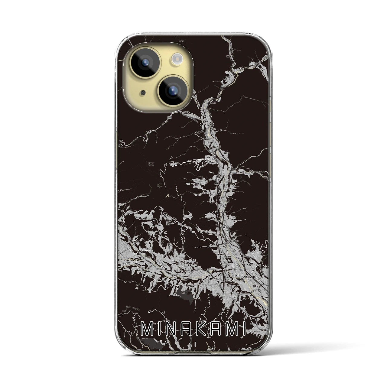 【みなかみ(群馬県)】地図柄iPhoneケース(クリアタイプ)