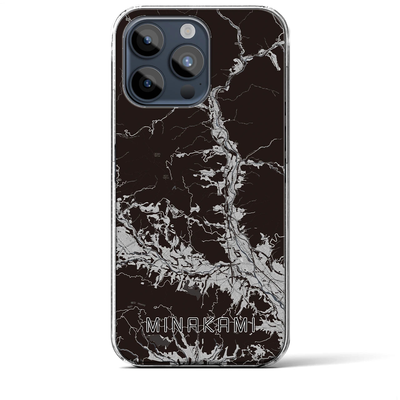 【みなかみ(群馬県)】地図柄iPhoneケース(クリアタイプ)