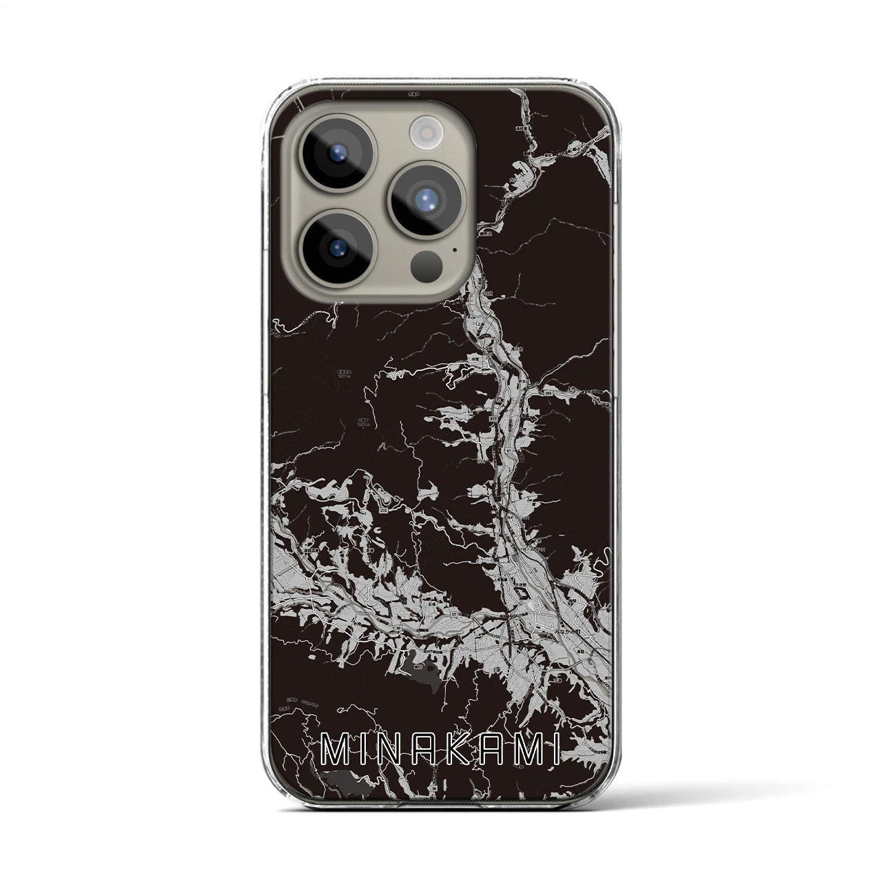 【みなかみ(群馬県)】地図柄iPhoneケース(クリアタイプ)