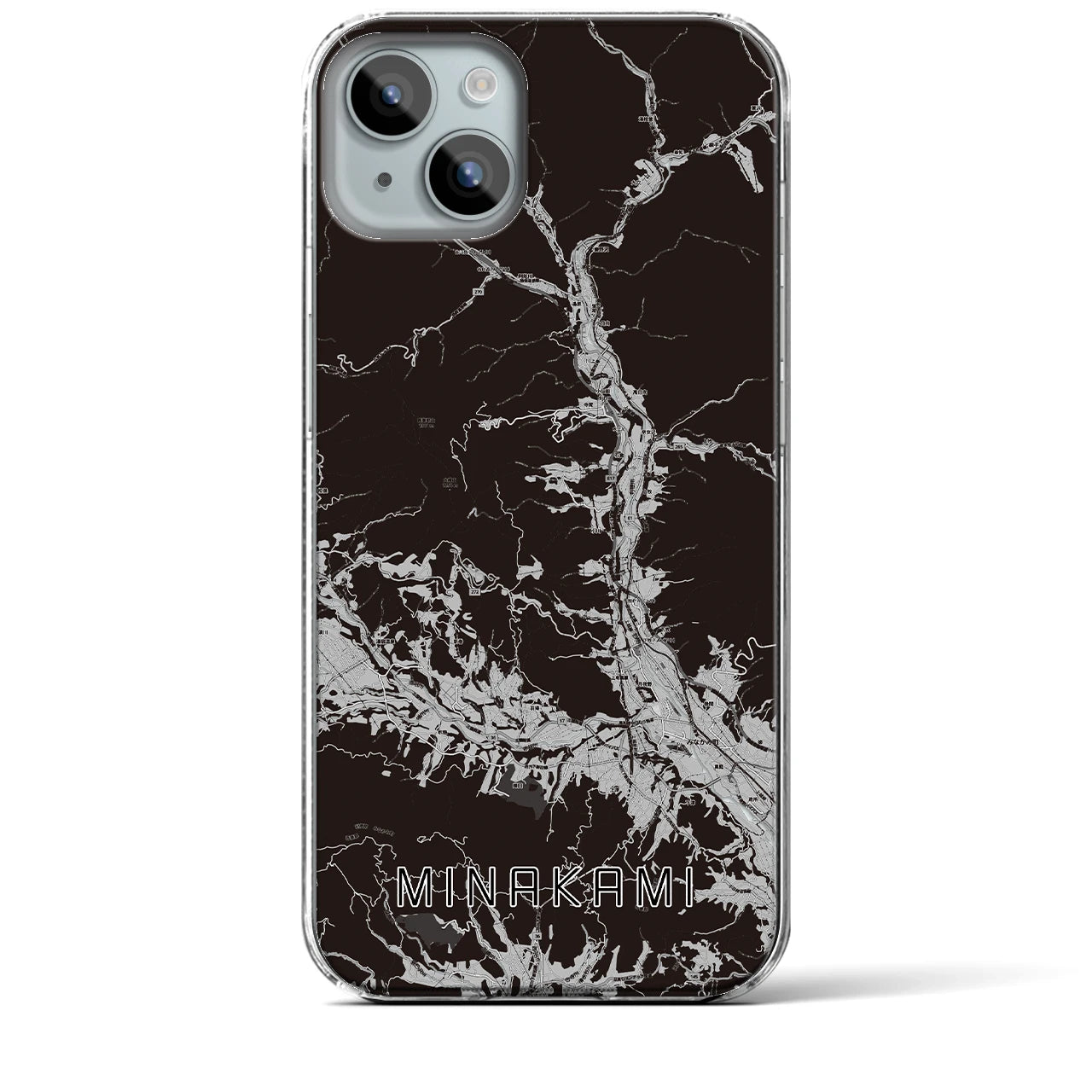 【みなかみ(群馬県)】地図柄iPhoneケース(クリアタイプ)