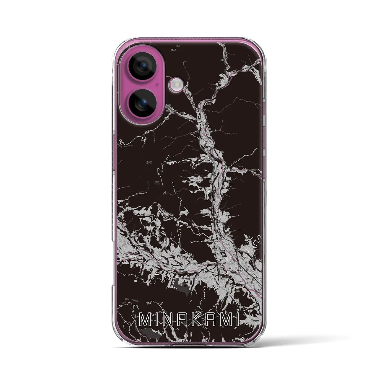 【みなかみ(群馬県)】地図柄iPhoneケース(クリアタイプ)