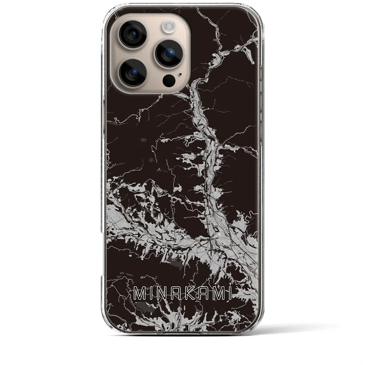 【みなかみ(群馬県)】地図柄iPhoneケース(クリアタイプ)