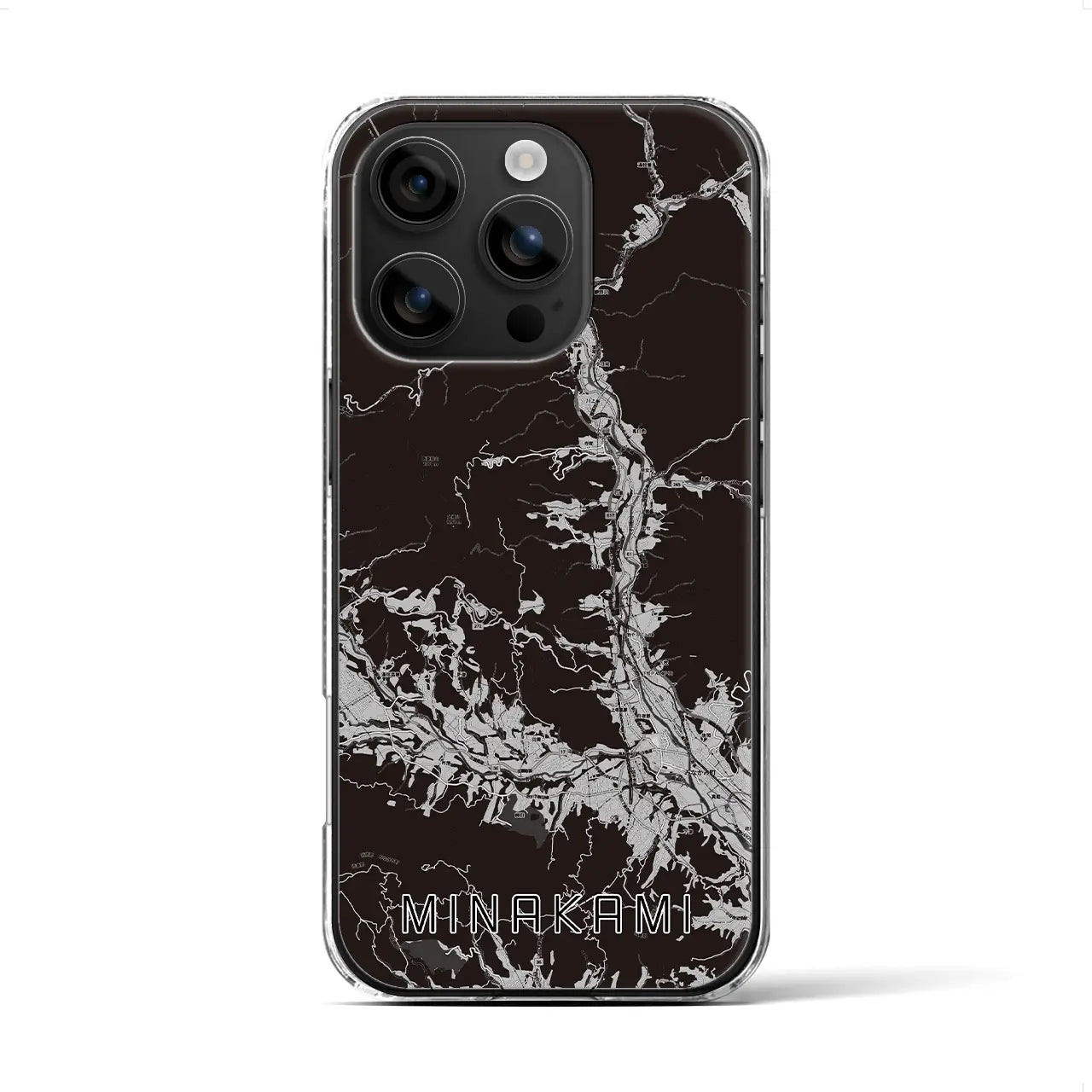 【みなかみ(群馬県)】地図柄iPhoneケース(クリアタイプ)