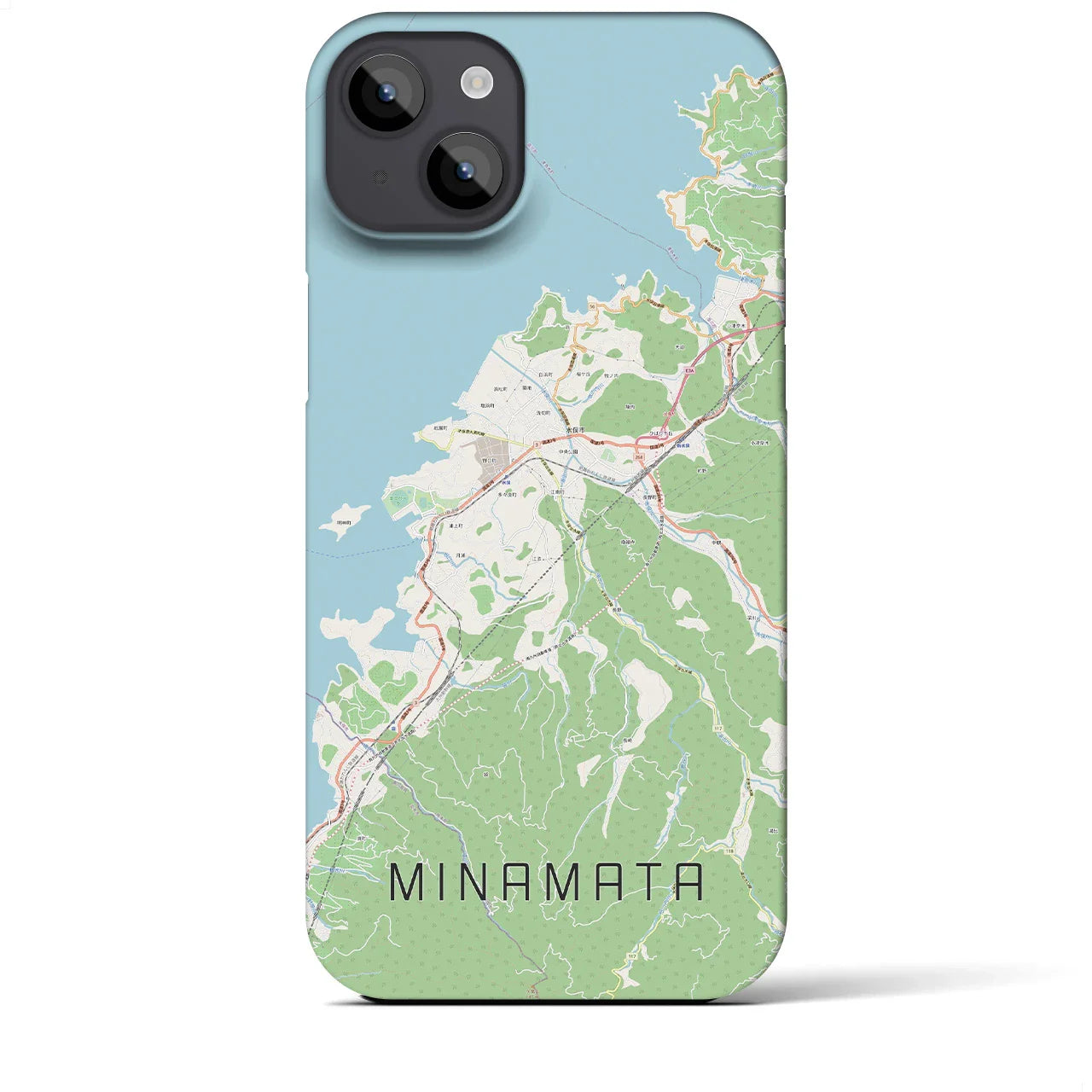 【水俣(熊本県)】地図柄iPhoneケース(バックカバータイプ)