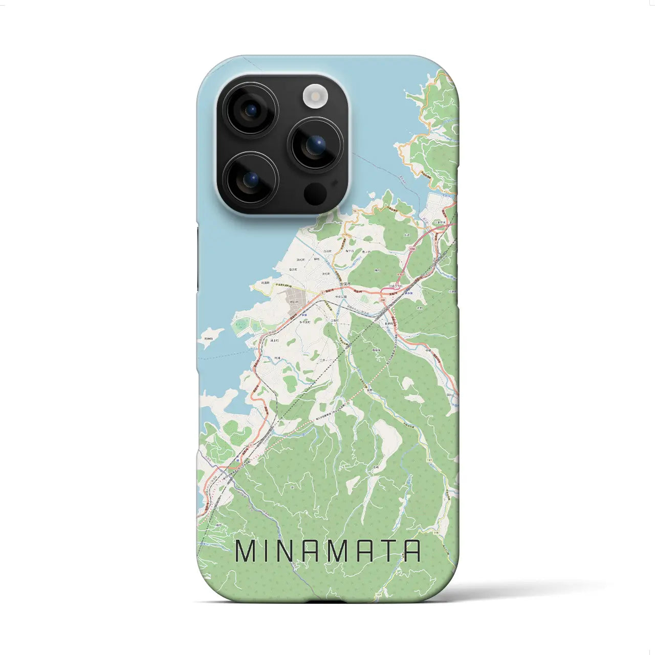 【水俣(熊本県)】地図柄iPhoneケース(バックカバータイプ)