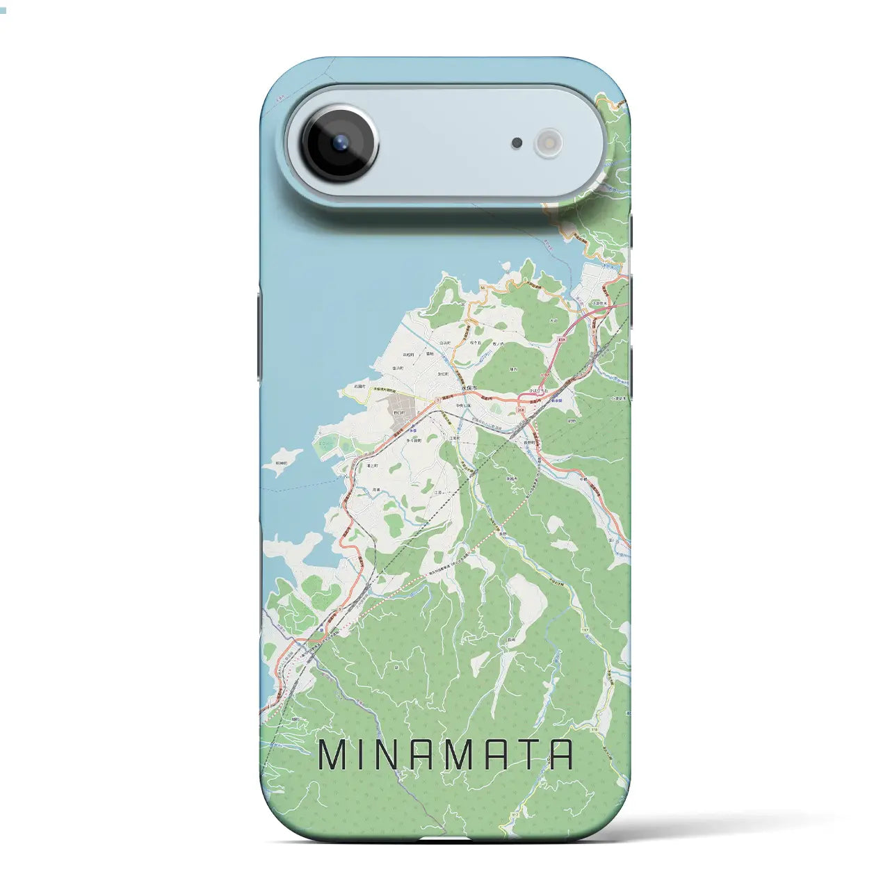 【水俣(熊本県)】地図柄iPhoneケース(バックカバータイプ)