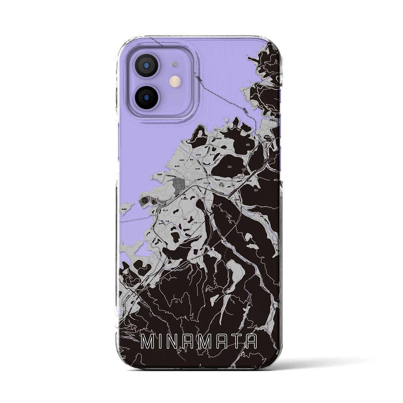 【水俣(熊本県)】地図柄iPhoneケース(クリアタイプ)