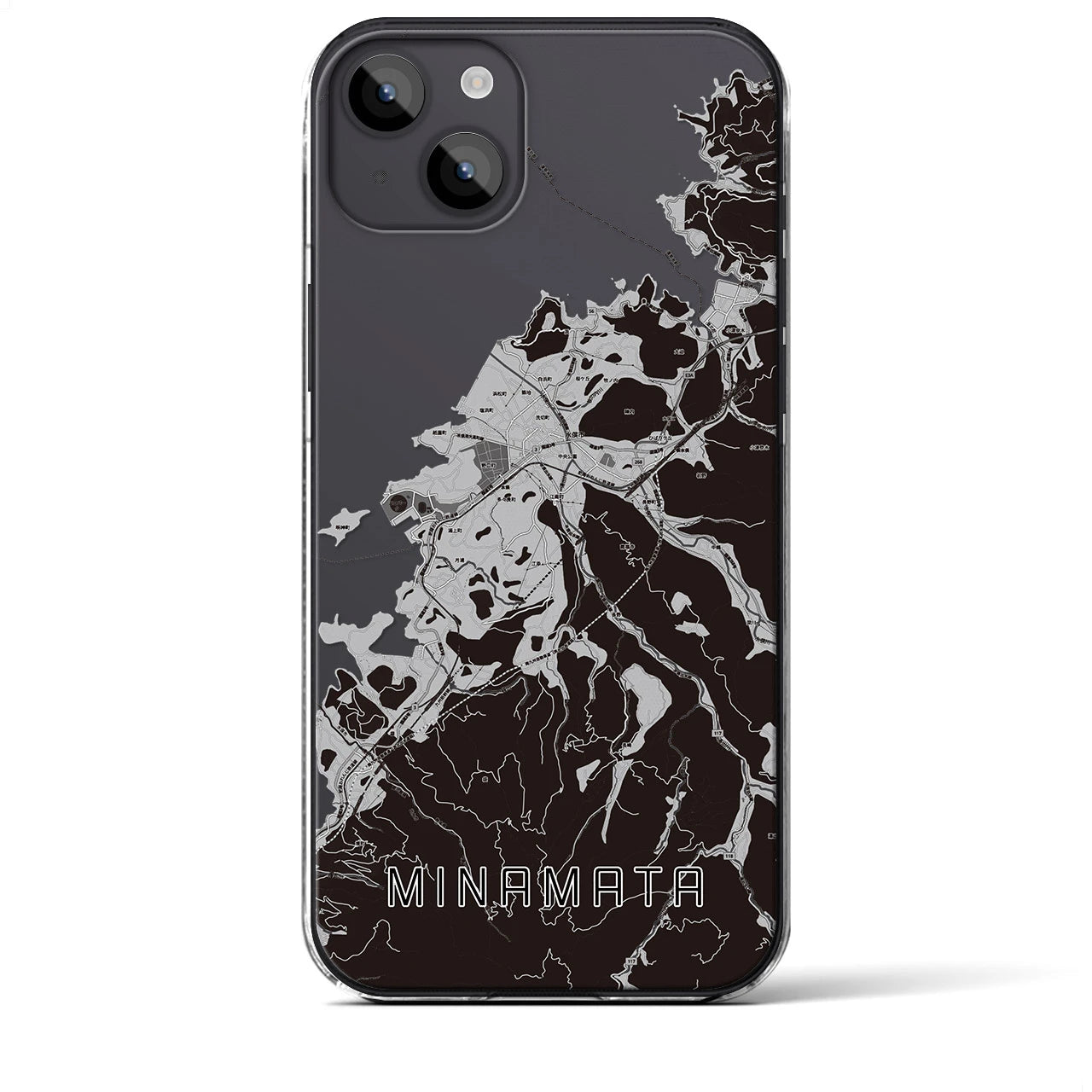 【水俣(熊本県)】地図柄iPhoneケース(クリアタイプ)