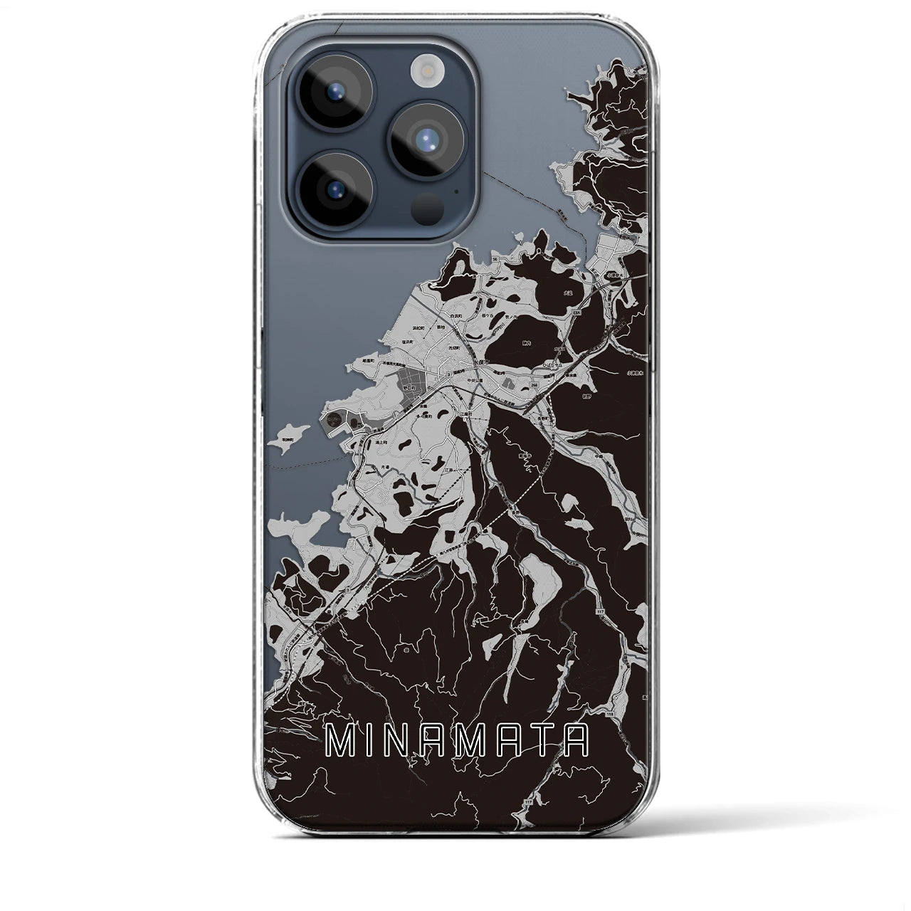 【水俣(熊本県)】地図柄iPhoneケース(クリアタイプ)