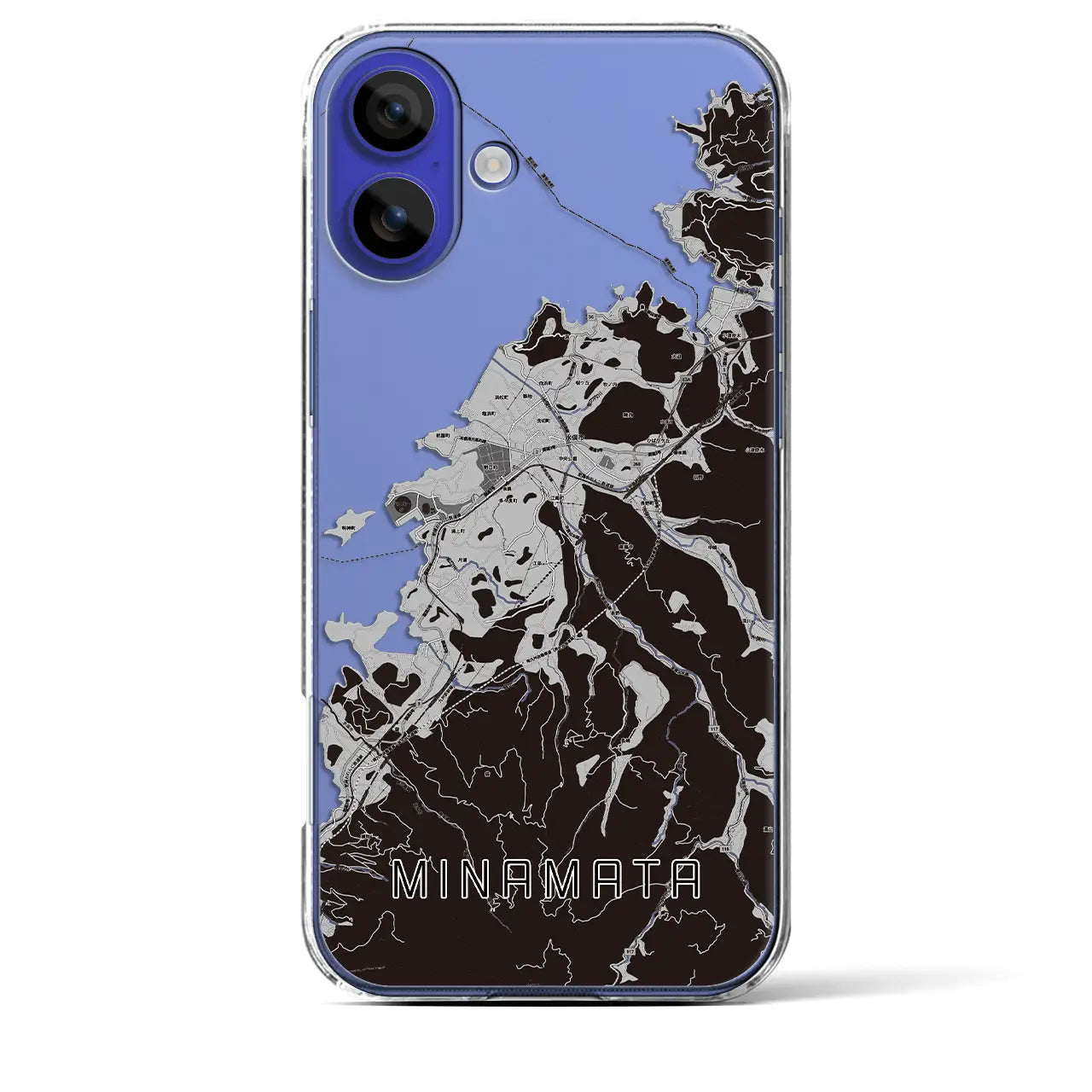 【水俣(熊本県)】地図柄iPhoneケース(クリアタイプ)