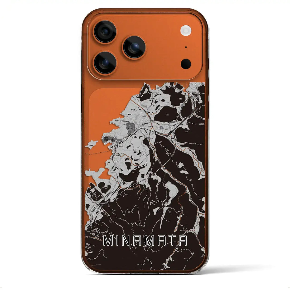 【水俣(熊本県)】地図柄iPhoneケース(クリアタイプ)