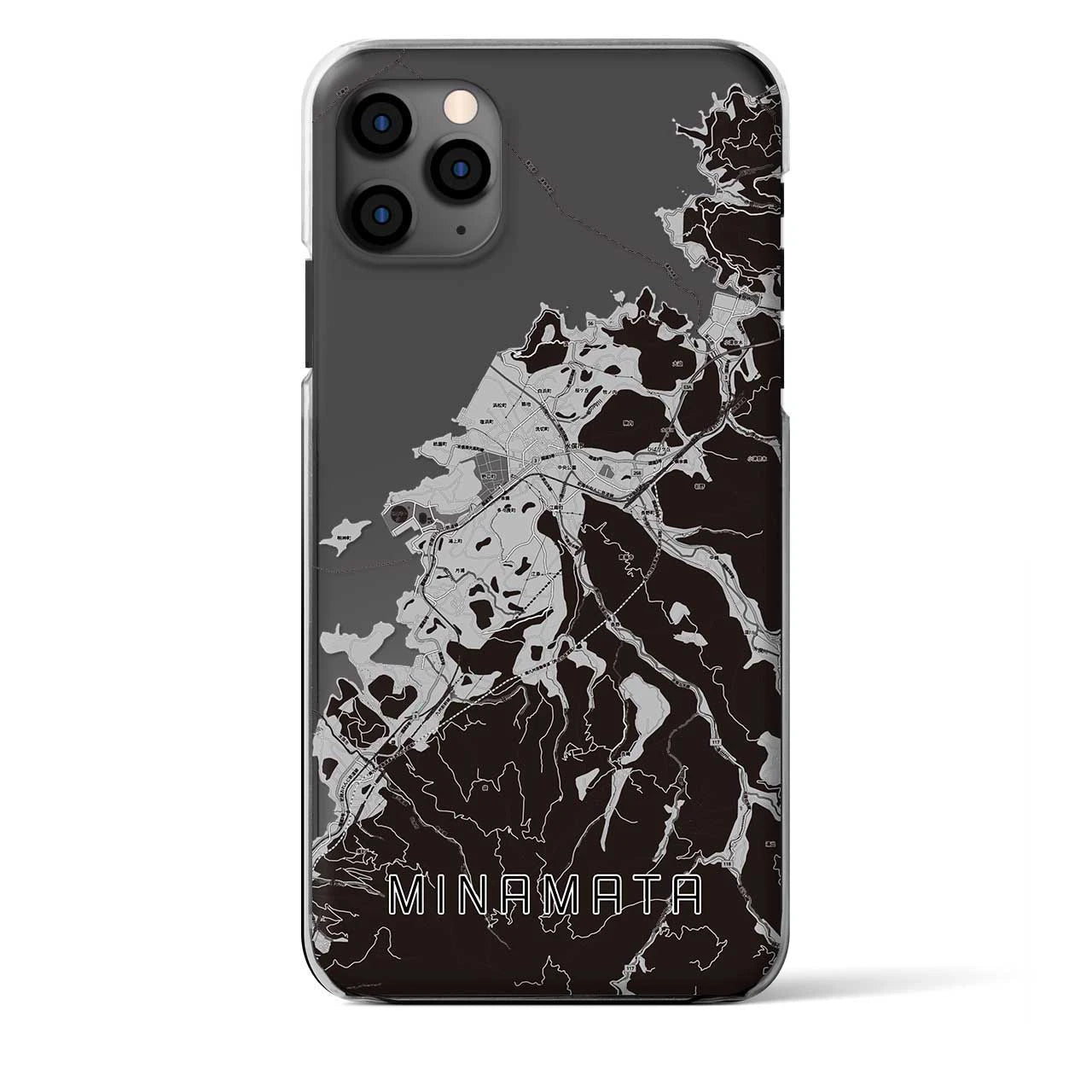 【水俣(熊本県)】地図柄iPhoneケース(クリアタイプ)
