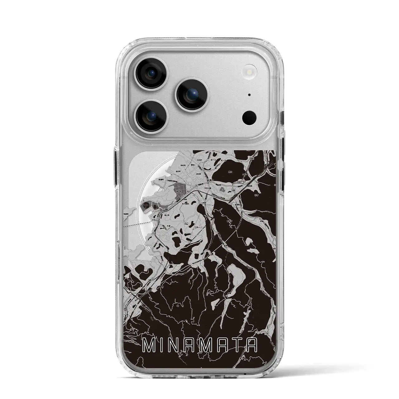 【水俣(熊本県)】地図柄iPhoneケース(MagSafeタイプ)