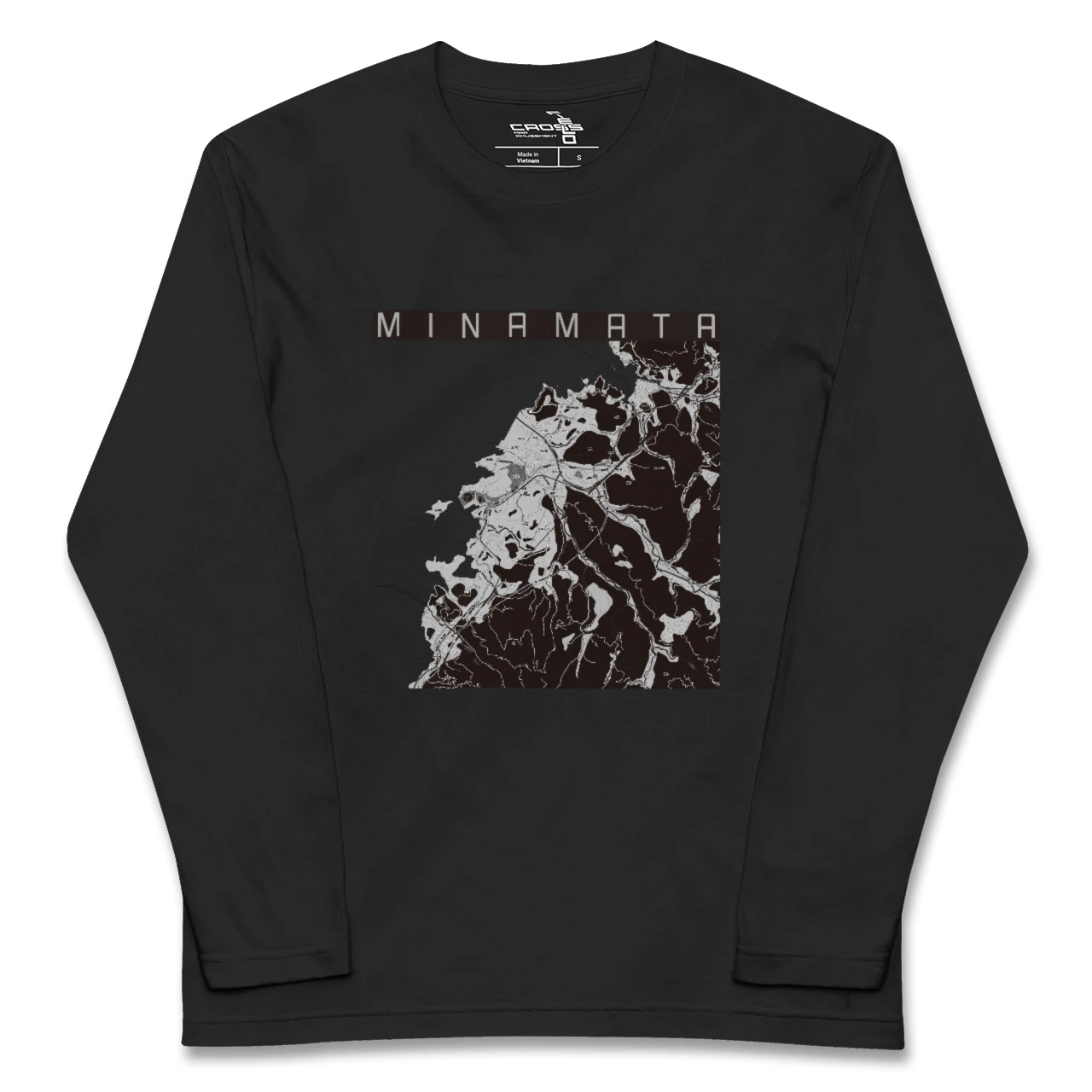 【水俣(熊本県)】地図柄ロングスリーブTシャツ