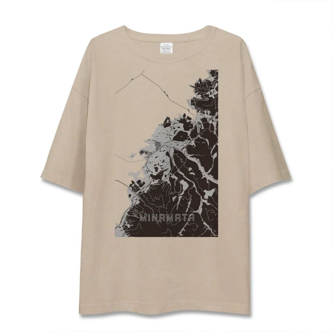 【水俣(熊本県)】地図柄ビッグシルエットTシャツ