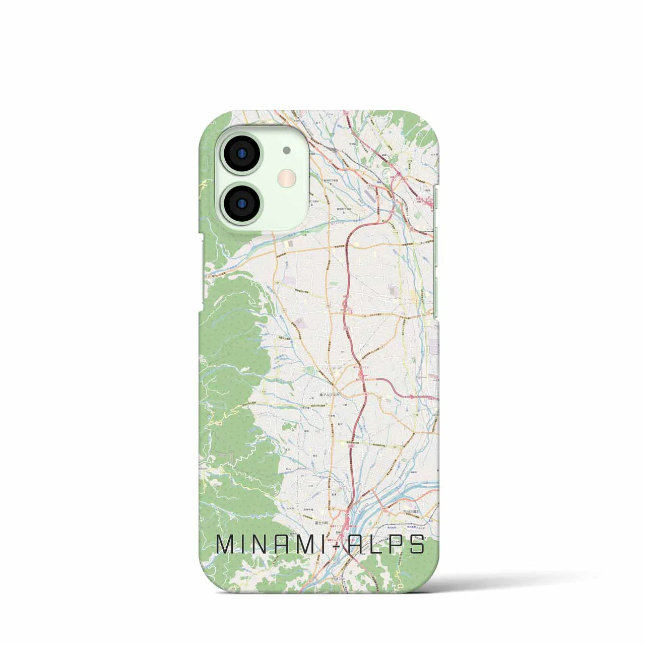 【南アルプス(山梨県)】地図柄iPhoneケース(バックカバータイプ)