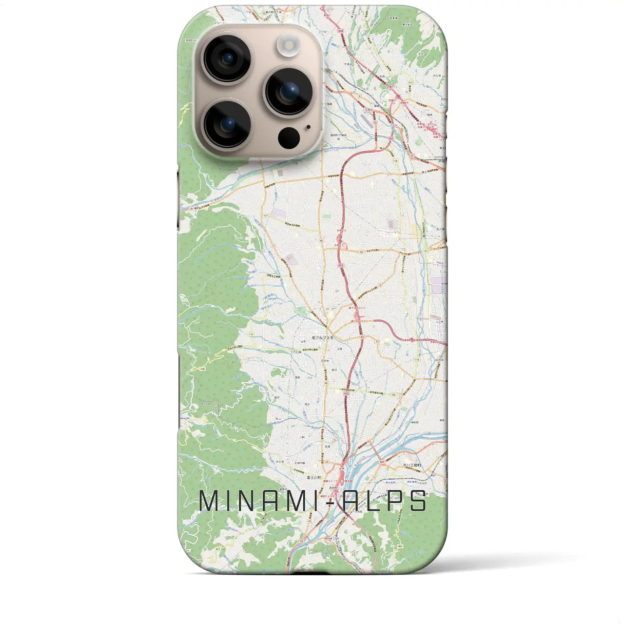 【南アルプス(山梨県)】地図柄iPhoneケース(バックカバータイプ)