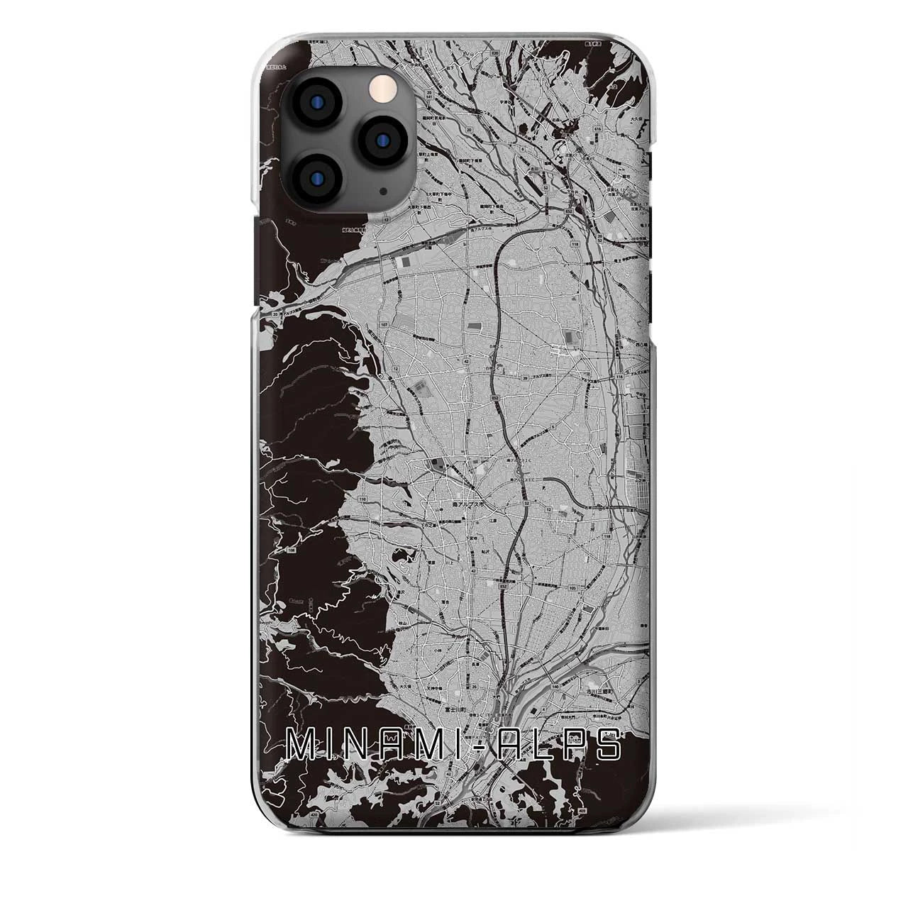 【南アルプス(山梨県)】地図柄iPhoneケース(クリアタイプ)