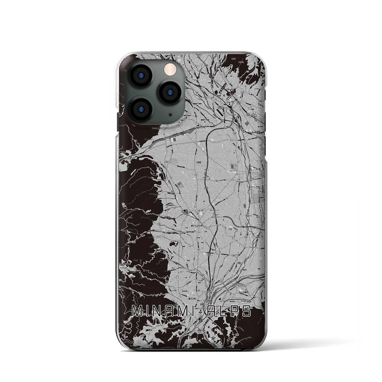 【南アルプス(山梨県)】地図柄iPhoneケース(クリアタイプ)