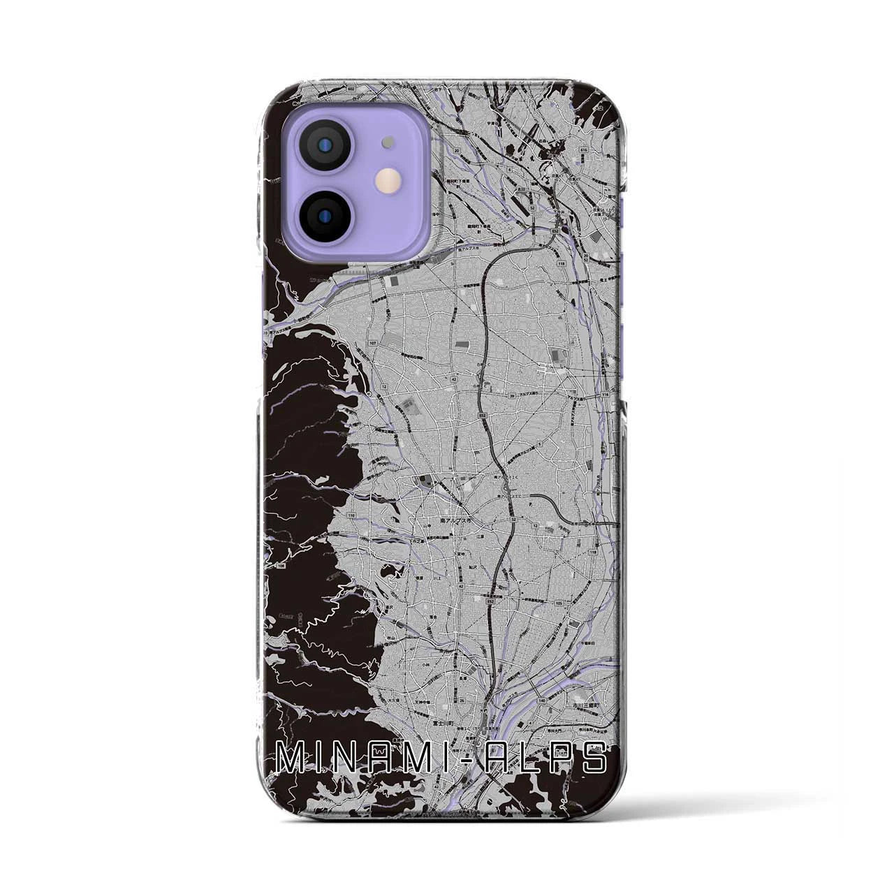 【南アルプス(山梨県)】地図柄iPhoneケース(クリアタイプ)