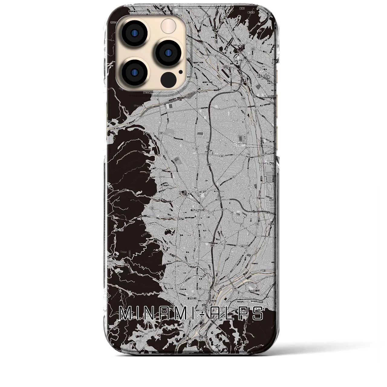 【南アルプス(山梨県)】地図柄iPhoneケース(クリアタイプ)