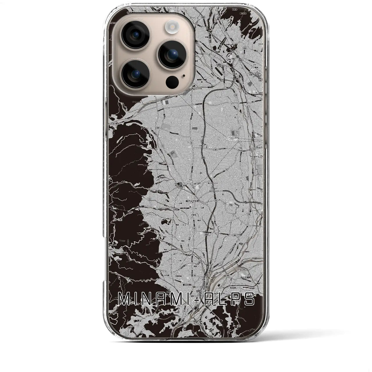 【南アルプス(山梨県)】地図柄iPhoneケース(クリアタイプ)