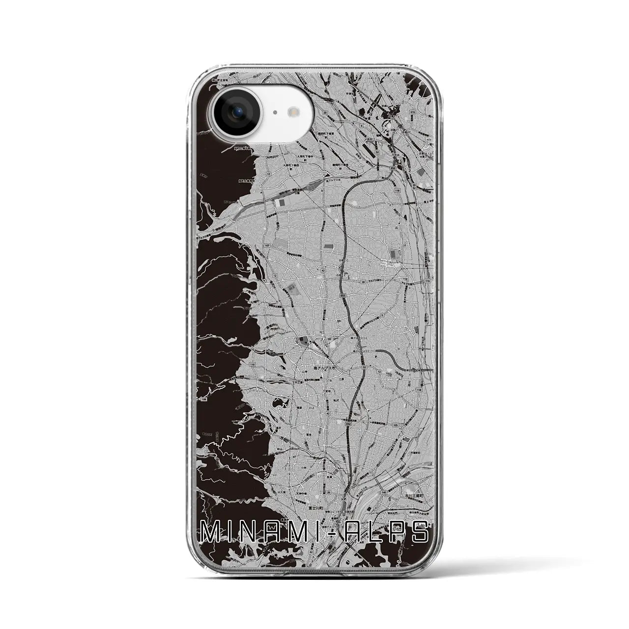 【南アルプス(山梨県)】地図柄iPhoneケース(クリアタイプ)