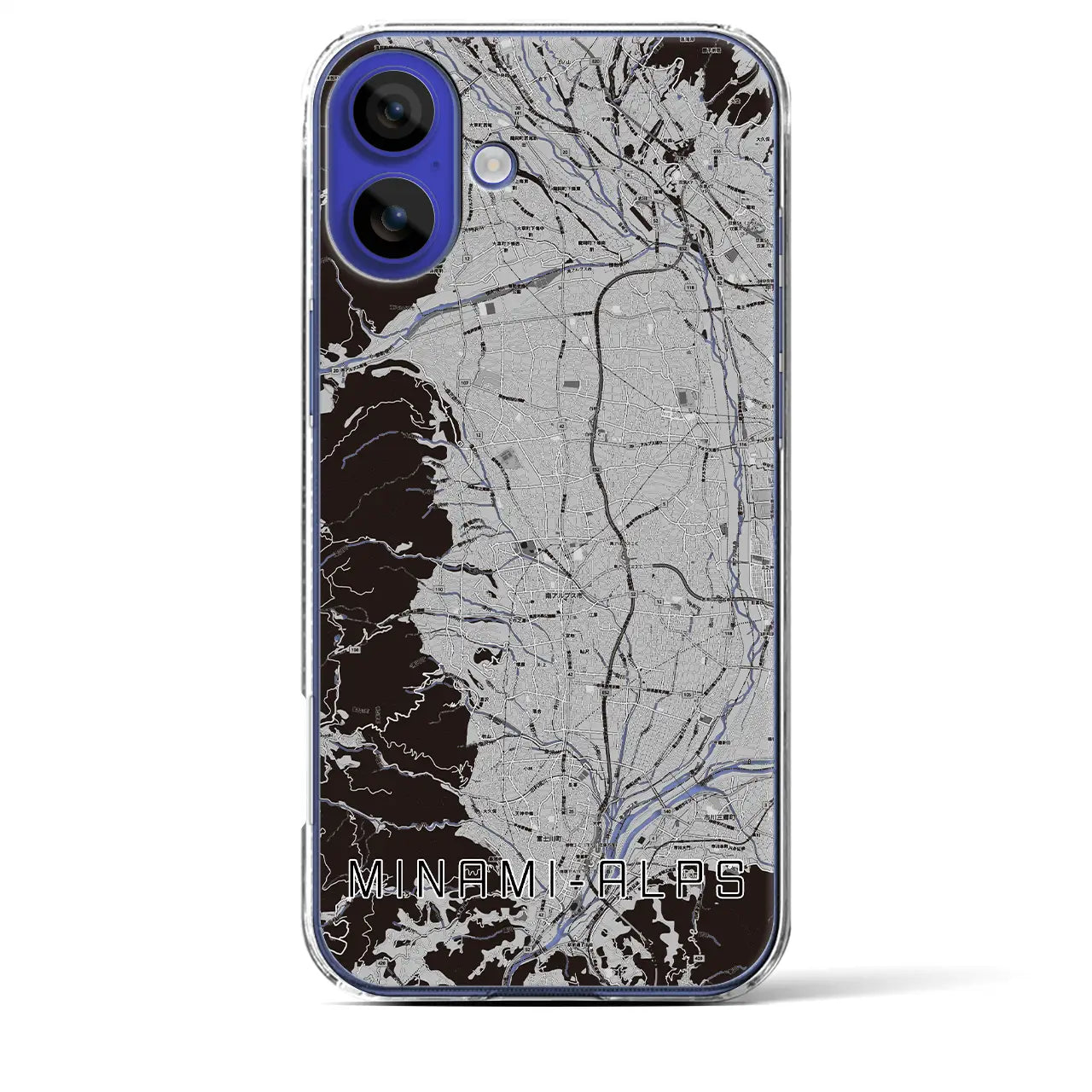 【南アルプス(山梨県)】地図柄iPhoneケース(クリアタイプ)