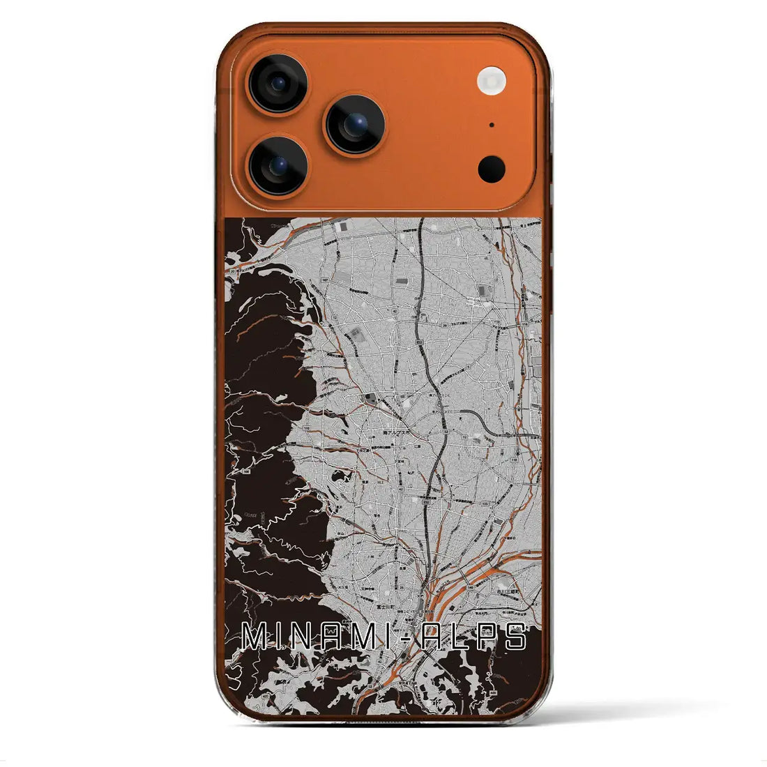 【南アルプス(山梨県)】地図柄iPhoneケース(クリアタイプ)