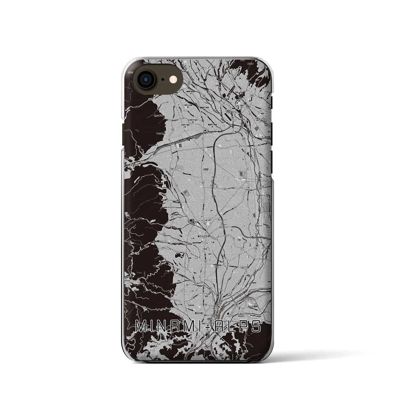 【南アルプス(山梨県)】地図柄iPhoneケース(クリアタイプ)