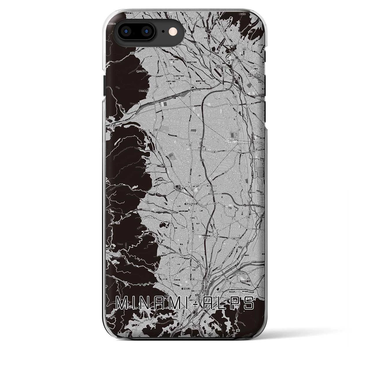 【南アルプス(山梨県)】地図柄iPhoneケース(クリアタイプ)