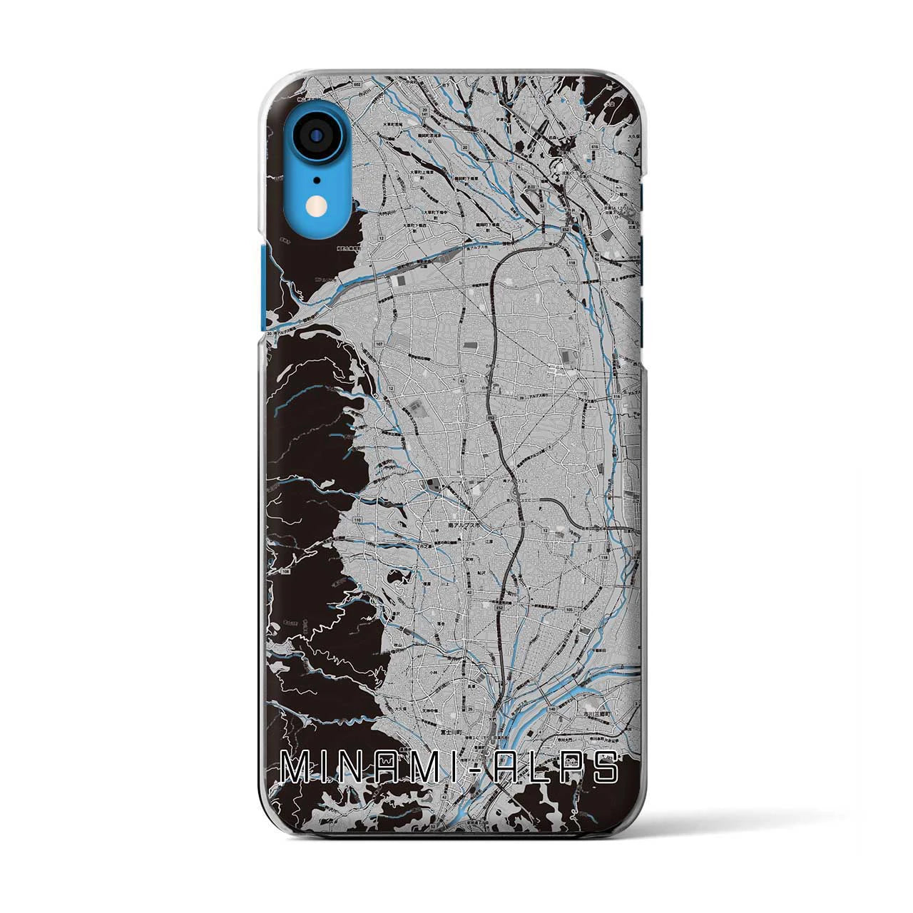 【南アルプス(山梨県)】地図柄iPhoneケース(クリアタイプ)