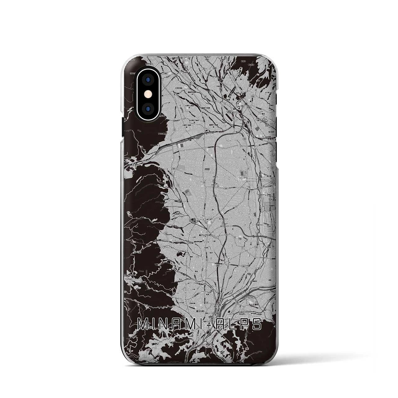 【南アルプス(山梨県)】地図柄iPhoneケース(クリアタイプ)